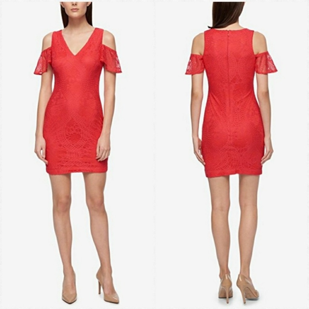 Guess Red Lace Dress